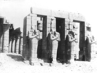 Lekegian, G., The Theban west bank, the Ramesseum (c.1890
[Estimated date.]) (Enlarged image size=33Kb)